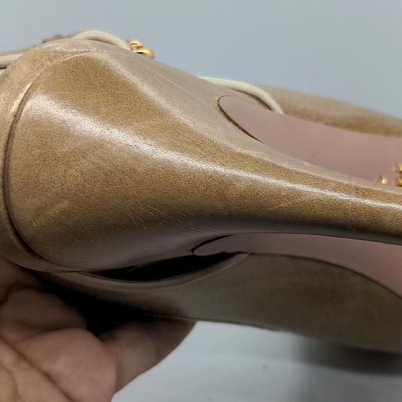 PRADA Nude Peep-toe Heels - Picture 6 of 10